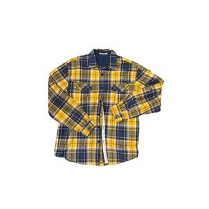 Men’s Marithe Francois Girbaud Button Up Yellow And Blue Shirt XL